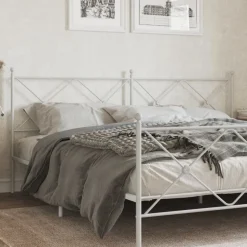Sängynpääty metalli, musta tai valkoinen, eri kokoja (33522)