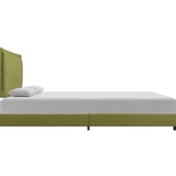 Sängynrunko vihreä kangas 135x190 cm