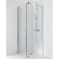 Suihkukulma Vihtan Ocean 3+6 800/750mm, kiinteä + kääntyvä suora, kirkas lasi