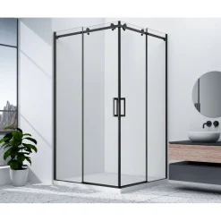 Suihkunurkka Interia Dragon Rectangular GD42, kulmikas, kirkas lasi, oikea/vasen, musta, eri kokoja