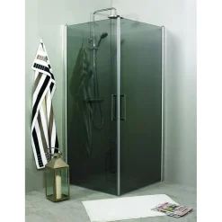 Suihkunurkkaus Noro Fix Trend C 89, 800x900x1950 mm, mattahopea, savulasi