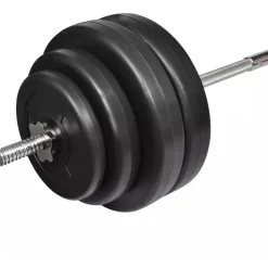 Suora painonnostotanko ja painot, 60kg