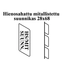 Suunnikasrima Siparila 28x68x4200 mm, SR/HS kuusi, valkoinen