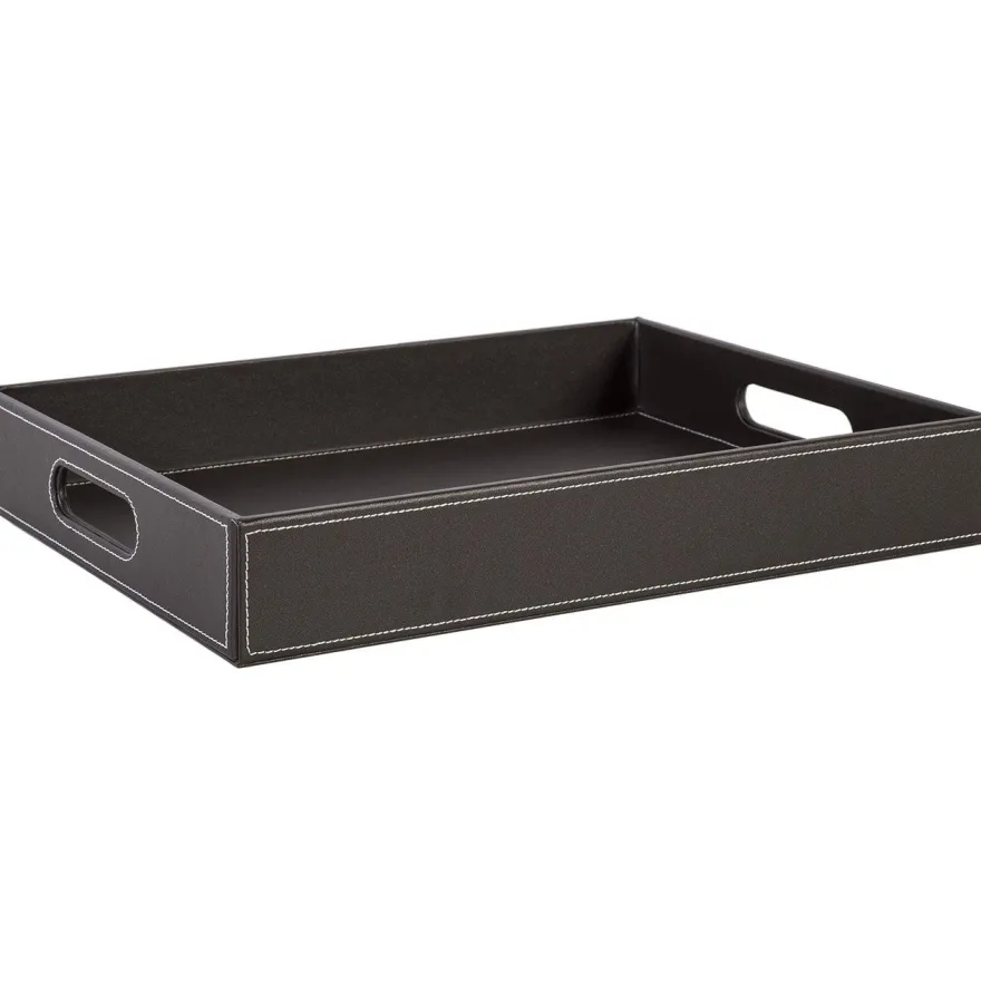 Tarjotin Home4You WALTER 30x40xK6 cm, tummanruskea