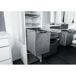 Tekstiilikori ulosvedettävä Beslag Design, 800 mm runkoon, harmaa