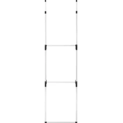 Teleskooppinen vaatekaappijärjestelmä 2 tangoilla alumiini, 110cm