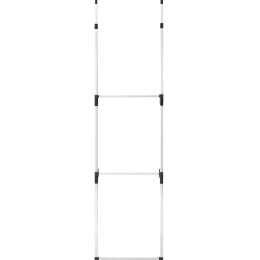 Teleskooppinen vaatekaappijärjestelmä 2 tangoilla alumiini, 110cm