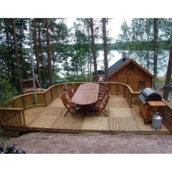 Terassielementti Aitakehys kulma T04 vihreä