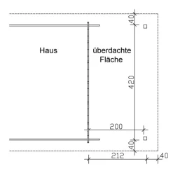 Terassin katos Skan Holz Bern kesämökeille, 12.1m²
