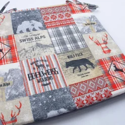 Tuolin pehmuste Home4You WINTER 39x39 cm, talvi- ja eläinkuosi, monivärinen