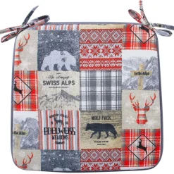Tuolin pehmuste Home4You WINTER 39x39 cm, talvi- ja eläinkuosi, monivärinen