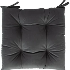 Tuolin pehmuste sametti Home4You NEW 40x40 cm, harmaa
