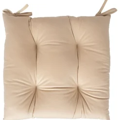 Tuolin pehmuste sametti Home4You NEW 40x40 cm, vaaleanbeige