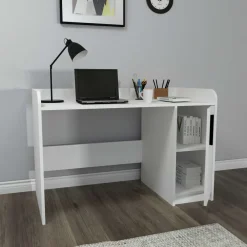 Työpöytä Linento Furniture Luses, 123.6x60cm, valkoinen