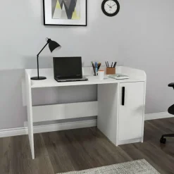 Työpöytä Linento Furniture Luses, 123.6x60cm, valkoinen
