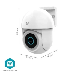 Ulkokamera Nedis SmartLife, 3MP Full HD 1296p, Wi-Fi, käännettävä/kallistettava