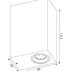 Ulkoseinävalaisin Lucide Zora LED kulmikas, GU10, 2x5W, IP44, valkoinen