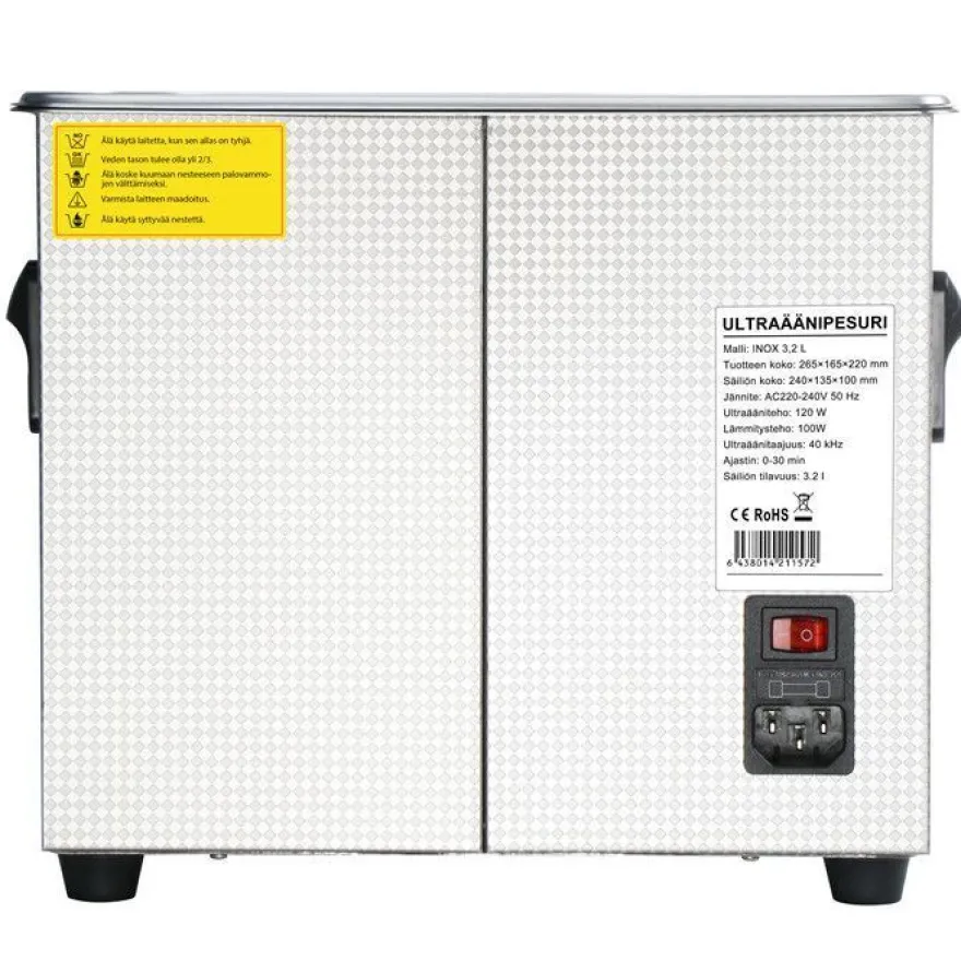 Ultraäänipesuri Timco INOX, 100W, 3.2l