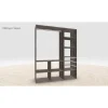Vaatehuoneen kaapisto Mirror Line, kapea I-malli koreilla ja tangolla, 1700x2100x510mm, barokkitammi, oikeakätinen, Verkkokaupan poistotuote