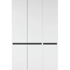 Vaatekaappi Linento Furniture Floransa 135, 135x210cm, valkoinen/antrasiitti