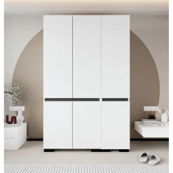 Vaatekaappi Linento Furniture Floransa 135, 135x210cm, valkoinen/antrasiitti