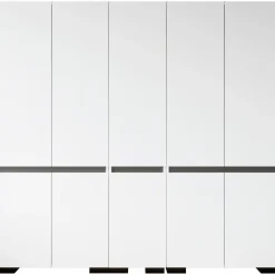 Vaatekaappi Linento Furniture Floransa 225, 225x210cm, valkoinen/antrasiitti