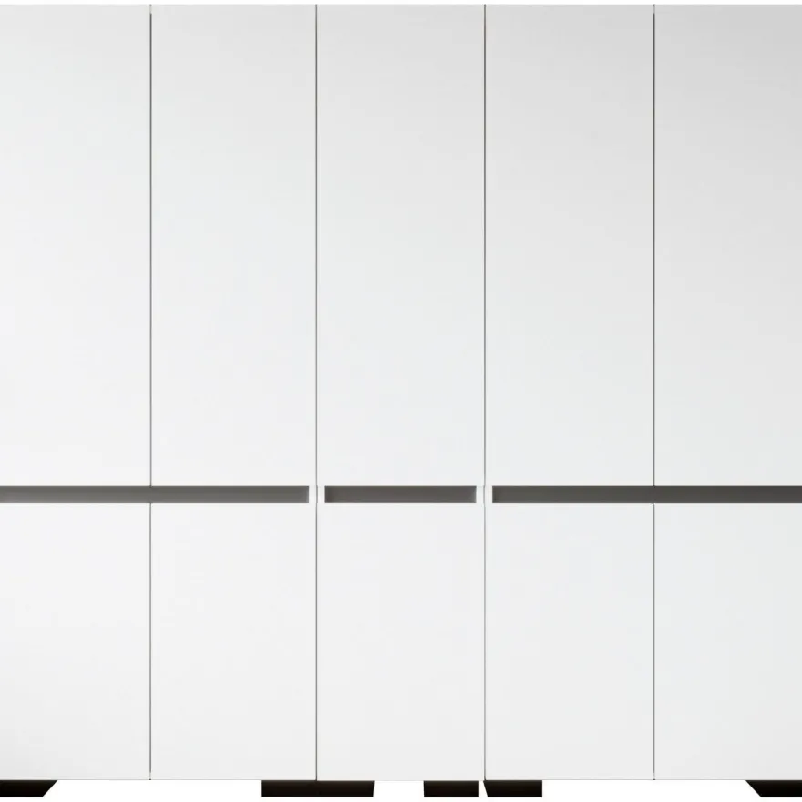 Vaatekaappi Linento Furniture Floransa 225, 225x210cm, valkoinen/antrasiitti