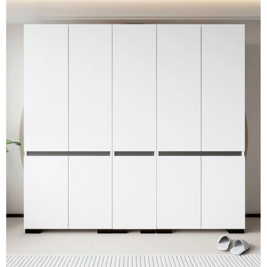 Vaatekaappi Linento Furniture Floransa 225, 225x210cm, valkoinen/antrasiitti