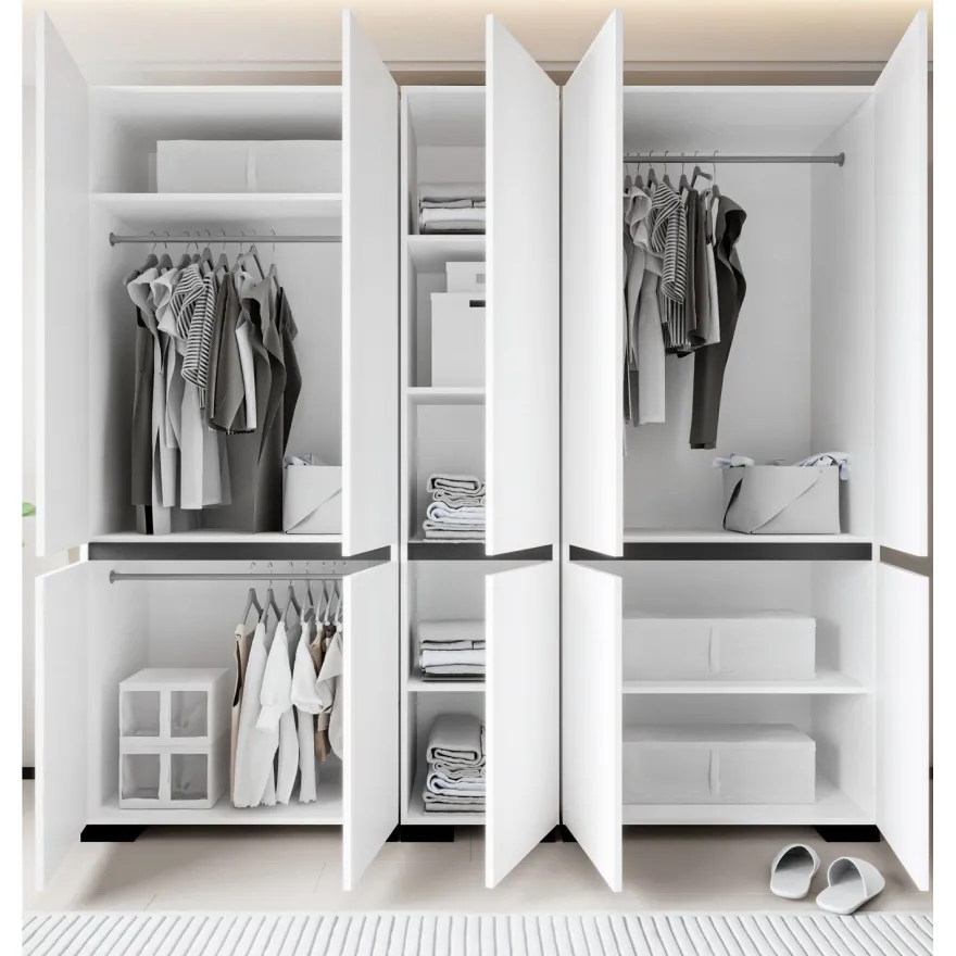 Vaatekaappi Linento Furniture Floransa 225, 225x210cm, valkoinen/antrasiitti