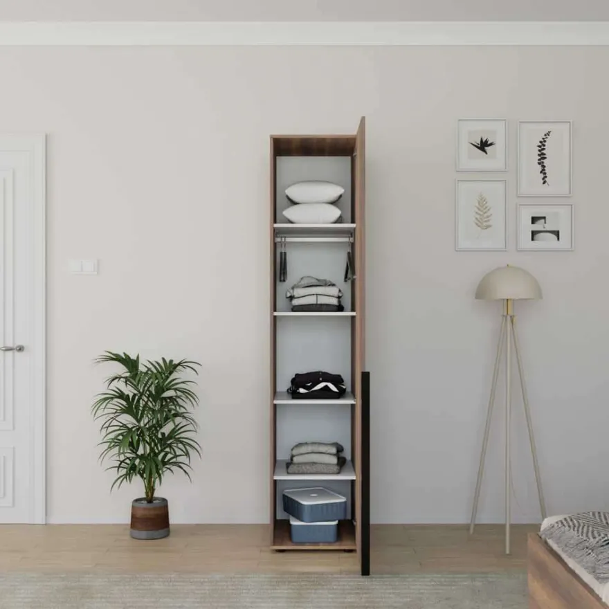 Vaatekaappi Linento Furniture GRD-1710, 45x210cm, eri värejä