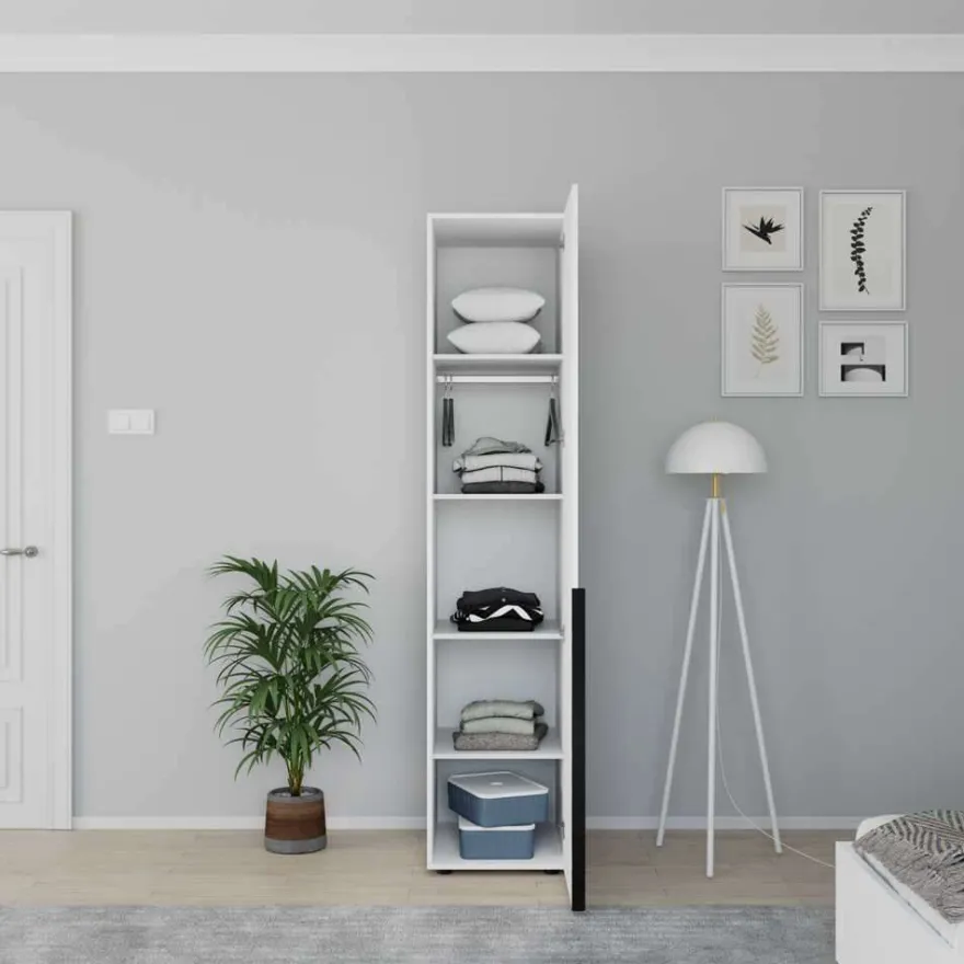 Vaatekaappi Linento Furniture GRD-1710, 45x210cm, eri värejä