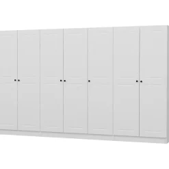 Vaatekaappi Linento Furniture Kale Mebran 4012 190x315cm valkoinen
