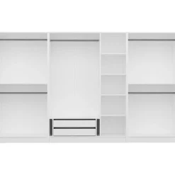 Vaatekaappi Linento Furniture Kale Mebran 4012 190x315cm valkoinen