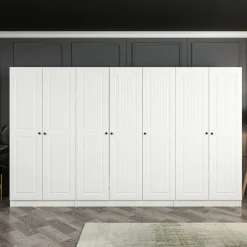 Vaatekaappi Linento Furniture Kale Mebran 4776 210x315cm valkoinen
