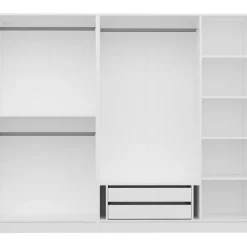 Vaatekaappi Linento Furniture Kale Plus 210x225cm 2 läpikuultavaa ovea eri värejä