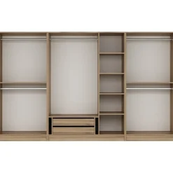 Vaatekaappi Linento Furniture Kale Plus 210x315cm 2 läpikuultavaa ovea eri värejä