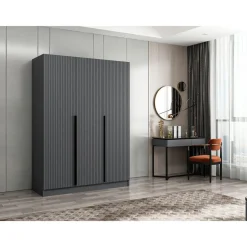 Vaatekaappi Linento Furniture Kale 2287 210x135cm antrasiitti