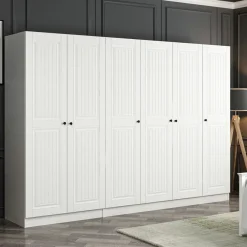 Vaatekaappi Linento Furniture Kale 4774 210x270cm valkoinen