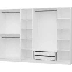 Vaatekaappi Linento Furniture Kale 4774 210x270cm valkoinen
