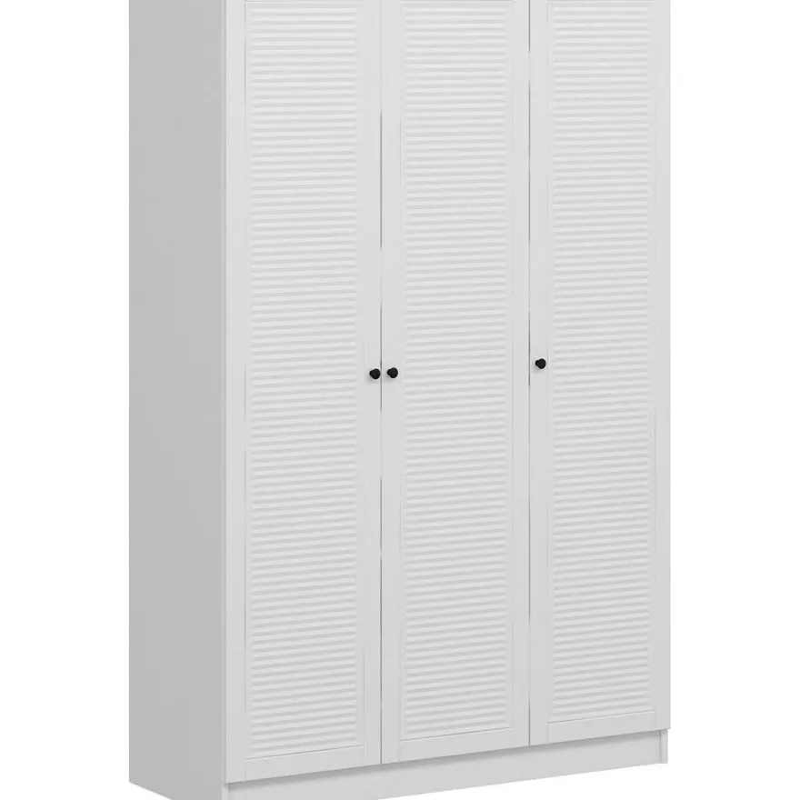 Vaatekaappi Linento Furniture Kale 2291 210x135cm valkoinen