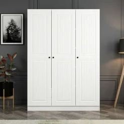 Vaatekaappi Linento Furniture Kale 2258 210x135cm valkoinen