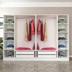 Vaatekaappi Linento Furniture Kale 210x270cm 4 vetolaatikkoa eri värejä
