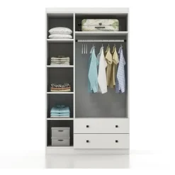 Vaatekaappi Linento Furniture Lavinia 1053 105cm valkoinen