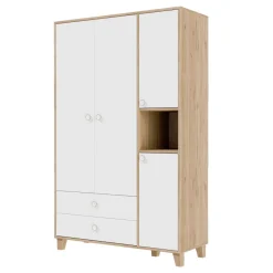 Vaatekaappi Linento Furniture Lisa 3522, tammi/valkoinen