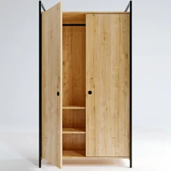 Vaatekaappi Linento Furniture L614, 100x180cm, ruskea