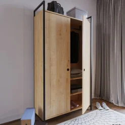 Vaatekaappi Linento Furniture L614, 100x180cm, ruskea