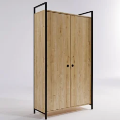 Vaatekaappi Linento Furniture L614, 100x180cm, ruskea