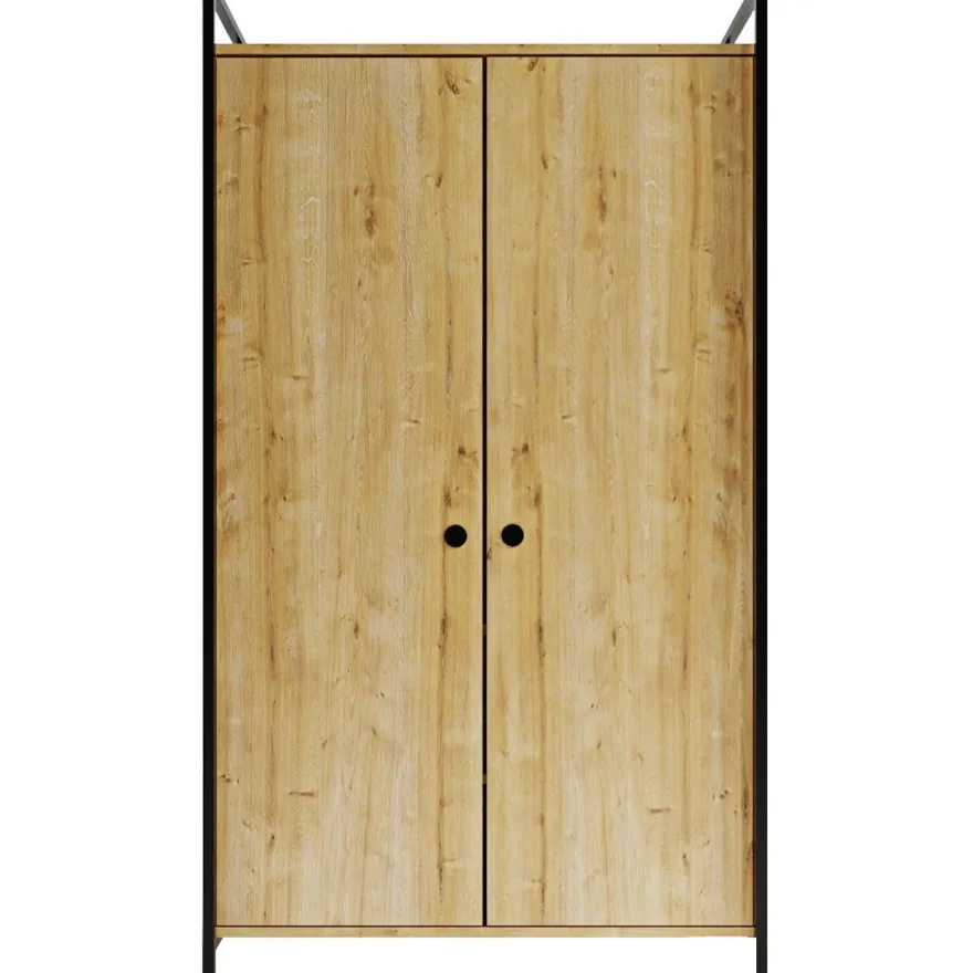 Vaatekaappi Linento Furniture L614, 100x180cm, ruskea