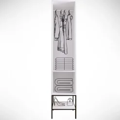 Vaatekaappi Linento Furniture Martin 1, 42cm, valkoinen