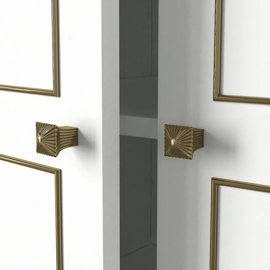 Vaatekaappi Linento Furniture Ravenna 5, valkoinen, 175cm